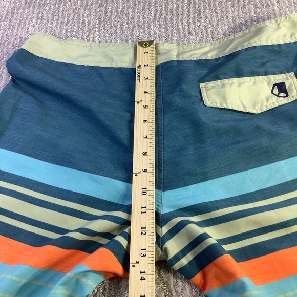 LIQUID Swim Trunks Mens Size L Beach Surf Stripes Drawstring Board Shorts NWT - Picture 10 of 12